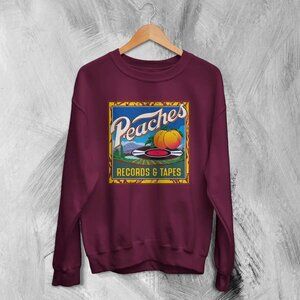 Peaches Records Tapes Retro 70s Music Label Fan Gift Graphic Sweatshirt 166